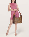 Hobo Hair On Saddle Blanket Genuine Leather Western Bag For Women