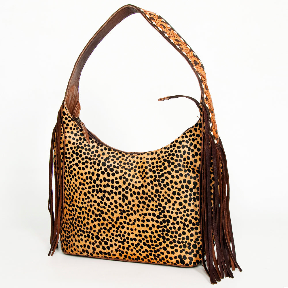Hobo Hair On Saddle Blanket Genuine Leather Western Bag For Women