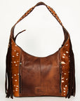 Hobo Hair On Saddle Blanket Genuine Leather Western Bag For Women
