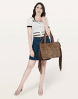 American Darling Tote Hair On Genuine Leather Women Bag Western Handbag Purse