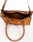 American Darling Briefcase Hair-On Genuine Leather Women Bag Western Handbag Purse