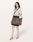American Darling Briefcase Hair-On Genuine Leather Women Bag Western Handbag Purse