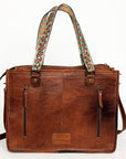 American Darling ADBG1033A Tote Saddle Blanket Genuine Leather women bag western handbag purse