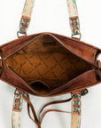 American Darling ADBG1033A Tote Saddle Blanket Genuine Leather women bag western handbag purse