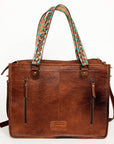 American Darling ADBG1033A Tote Saddle Blanket Genuine Leather women bag western handbag purse