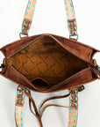 American Darling ADBG1033A Tote Saddle Blanket Genuine Leather women bag western handbag purse