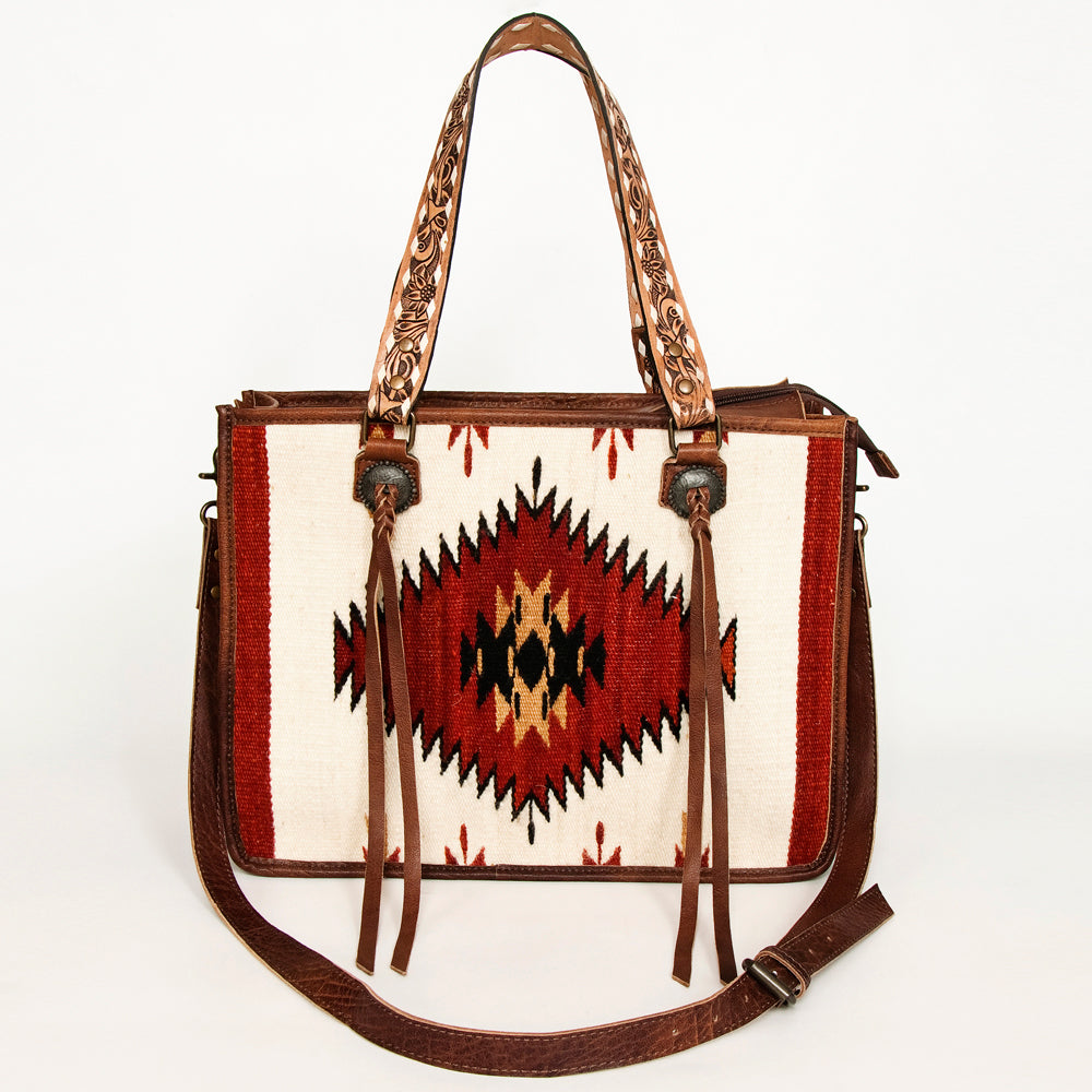 American Darling ADBG1033A Tote Saddle Blanket Genuine Leather women bag western handbag purse