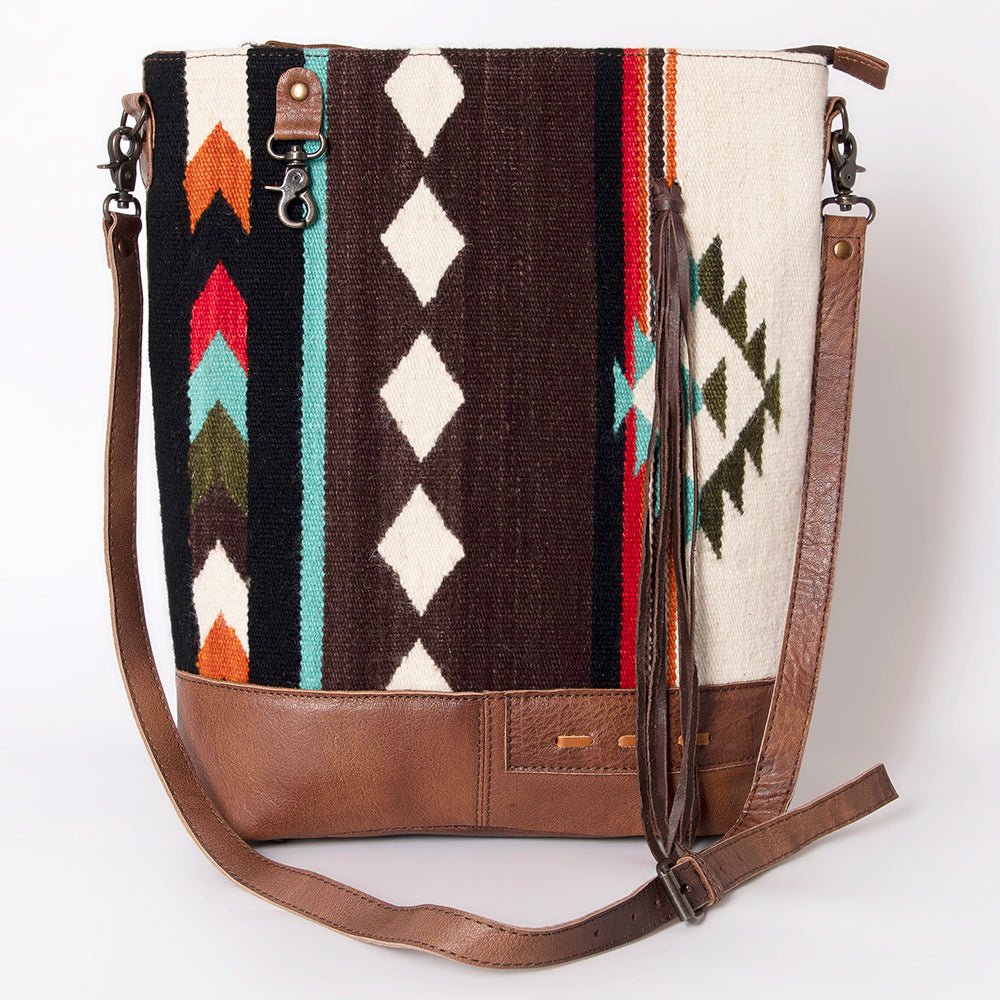 American Darling W. Wool Saddle Blanket &amp; Genuine Leather W. Crossbody