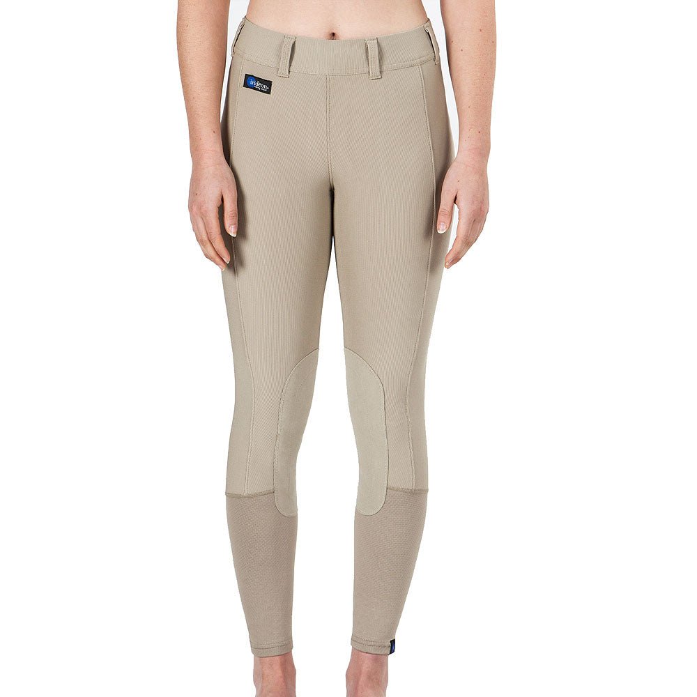 Large Stretch Knee Patch Breech for Horse Riding Tan