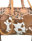American Darling Cross Body I Hand Tooled Hair-On Genuine Leather Women Bag Western Handbag Purse
