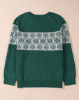 Abigail Pattern Drop Shoulder Sweater
