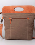 OHLAY KB464 Clutch Upcycled Wool Upcycled Canvas Genuine Leather women bag western handbag purse