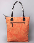 OHLAY KB475 TOTE Upcycled Wool Upcycled Canvas Embossed Hair-on Genuine Leather women bag western handbag purse