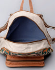 OHLAY KB476 Backpack Upcycled Wool Upcycled Canvas Hair-On Genuine Leather women bag western handbag purse