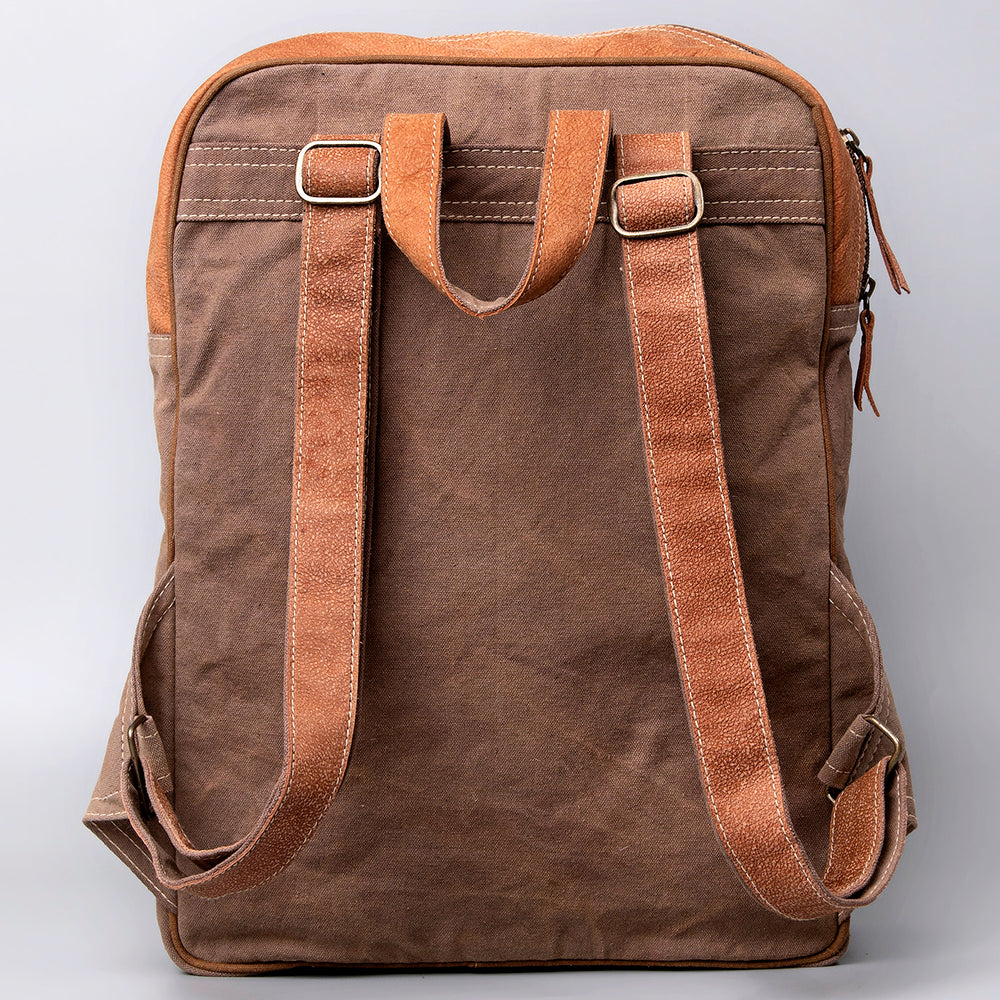 OHLAY KB478 Backpack Upcycled Wool Upcycled Canvas Genuine Leather women bag western handbag purse