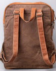 OHLAY KB478 Backpack Upcycled Wool Upcycled Canvas Genuine Leather women bag western handbag purse