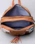 OHLAY KB479 Backpack Upcycled Canvas Hair-On Genuine Leather women bag western handbag purse
