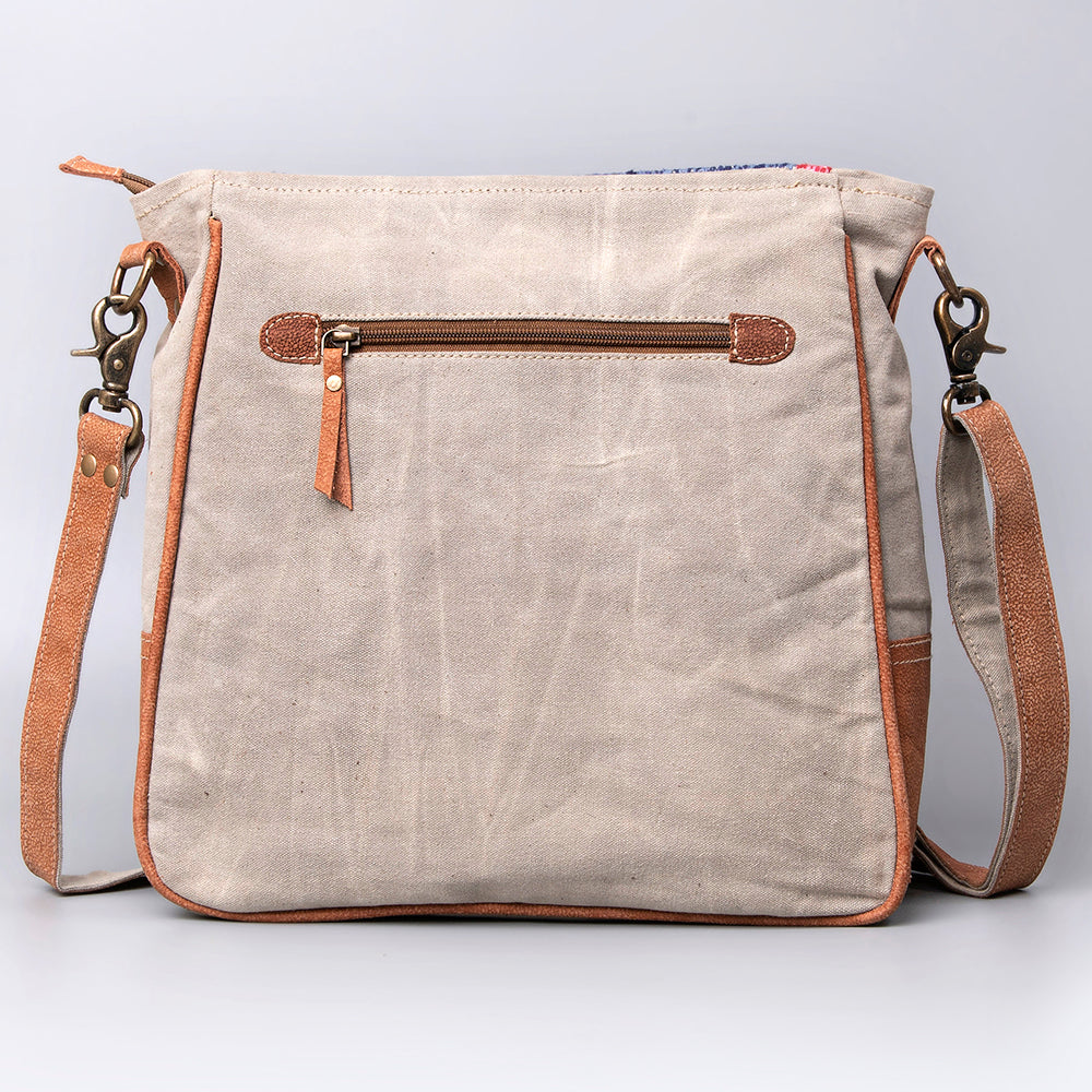 OHLAY KB480 Cross Body Upcycled Wool Upcycled Canvas Hair-On Genuine Leather women bag western handbag purse
