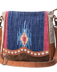 OHLAY KB480 Cross Body Upcycled Wool Upcycled Canvas Hair-On Genuine Leather women bag western handbag purse