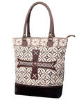 OHLAY KB481 TOTE Upcycled Wool Upcycled Canvas Embossed Genuine Leather women bag western handbag purse