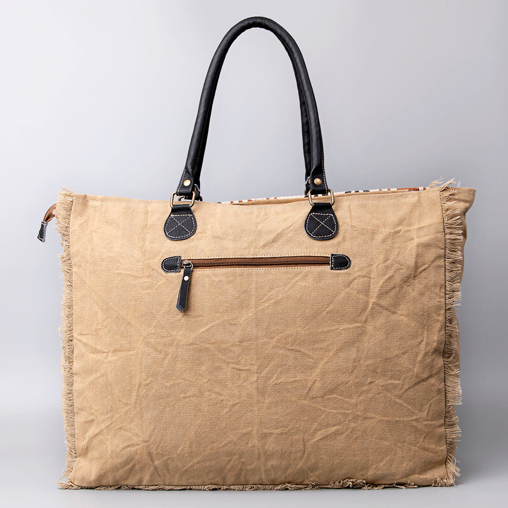 OHLAY KB484 TOTE Upcycled Wool Upcycled Canvas Embossed Genuine Leather women bag western handbag purse