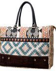 OHLAY KB484 TOTE Upcycled Wool Upcycled Canvas Embossed Genuine Leather women bag western handbag purse