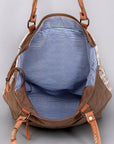OHLAY KB487 TOTE Upcycled Wool Upcycled Canvas Hair-on Genuine Leather women bag western handbag purse