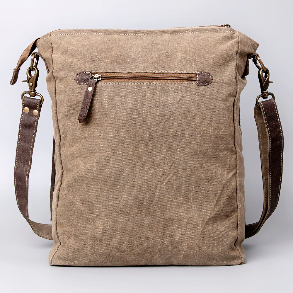 OHLAY KB489 Cross Body Upcycled Wool Upcycled Canvas Hair-On Genuine Leather women bag western handbag purse