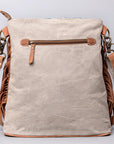 OHLAY KB490 Cross Body Upcycled Wool Upcycled Canvas Hair-On Genuine Leather women bag western handbag purse