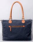 OHLAY KB491 TOTE Upcycled Wool Upcycled Canvas Genuine Leather women bag western handbag purse