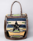 OHLAY KB492 TOTE Upcycled Wool Upcycled Canvas Genuine Leather women bag western handbag purse