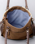 OHLAY KB492 TOTE Upcycled Wool Upcycled Canvas Genuine Leather women bag western handbag purse
