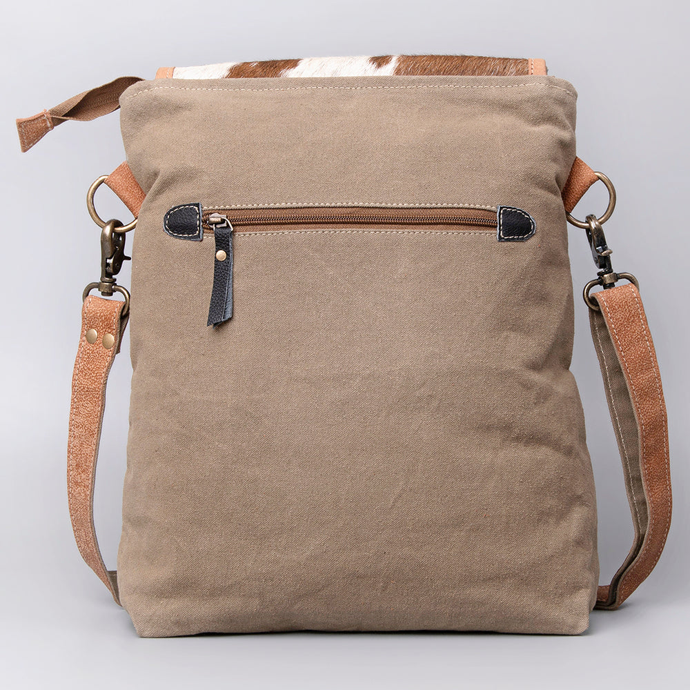 OHLAY KB495 Cross Body Upcycled Wool Upcycled Canvas Hair-On Genuine Leather women bag western handbag purse