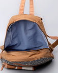 OHLAY KB501 Backpack Upcycled Canvas Hair-On Genuine Leather women bag western handbag purse