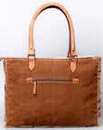 OHLAY KB502 TOTE Upcycled Wool Upcycled Canvas Hair-on Genuine Leather women bag western handbag purse