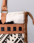 OHLAY KB502 TOTE Upcycled Wool Upcycled Canvas Hair-on Genuine Leather women bag western handbag purse