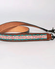 American Darling ADSTF183 Hand Tooled Genuine Leather Crossbody Handle Strap For Bags