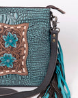 Ohlay Bags KBG183 Clutch Hand Tooled Crocodile Embossed Genuine Leather Women Bag Western Handbag Purse