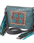 Ohlay Bags KBG183 Clutch Hand Tooled Crocodile Embossed Genuine Leather Women Bag Western Handbag Purse