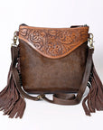 OHLAY Hobo Hand Tooled Hair-On Genuine Leather Women Bag Western Handbag Purse | Womens Handbags Belt for Summer