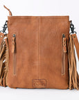 American Darling Messenger Hand Tooled Hair On Genuine Leather Western Women Bag Handbag Purse | Cute