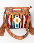 American Darling Clutch Hand Tooled Hair on Genuine Leather Western Women Bag Handbag Purse | Purses for Cute