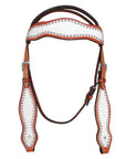 Hilason Western Horse Headstall & Breast Collar American Leather Tan