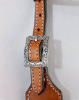 HILASON Western Genuine Leather Horse Headstall Tack Dark Brown Beaded