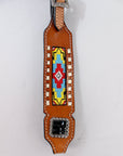 HILASON Western Genuine Leather Horse Headstall Tack Dark Brown Beaded