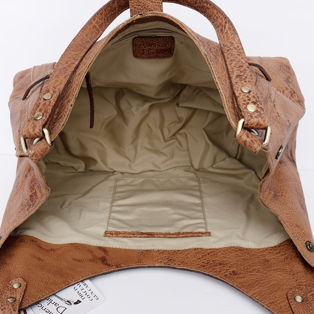 American Darling Hand Tooled Genuine Leather Women Bag Western Handbag Purse