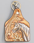 American Darling ADKRM112 Hand Painted Genuine Leather Keyring