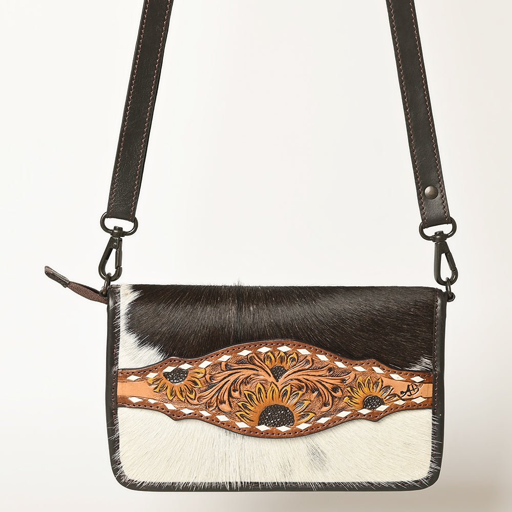 American Darling Cross Body I Hand Tooled Hair-On Genuine Leather Women Bag Western Handbag Purse