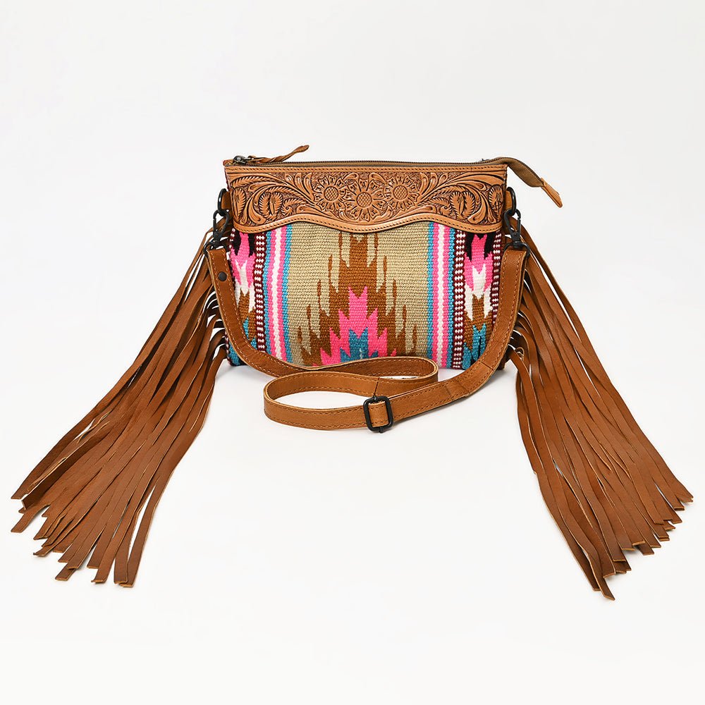 American Darling Cross Body Hand Tooled Saddle Blanket Genuine Leather Women Bag Western Handbag Purse