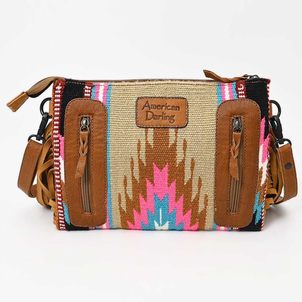 American Darling Cross Body Hand Tooled Saddle Blanket Genuine Leather Women Bag Western Handbag Purse